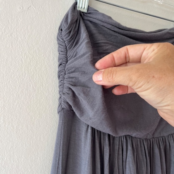Gabriella Rocha Sz XS Tall Strapless Tube Maxi Stretch Dress Pullover Gray - Picture 3 of 5